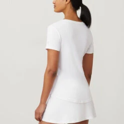 Fila Essentials Short Sleeve V-Neck Women's -Brooks Shop 758052 100 2